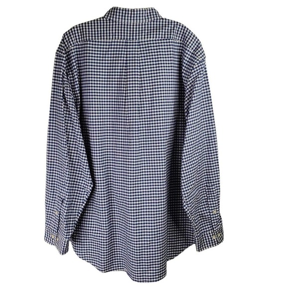 Polo Ralph Lauren Oxford Shirt Men's Size XXL 18 Blue Gingham LS Button up - Picture 3 of 11
